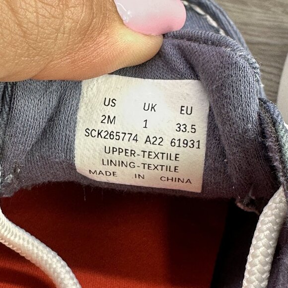 Sperry Sea Ketch Kids size 2 Blue Canvas Shoes - Picture 8 of 8